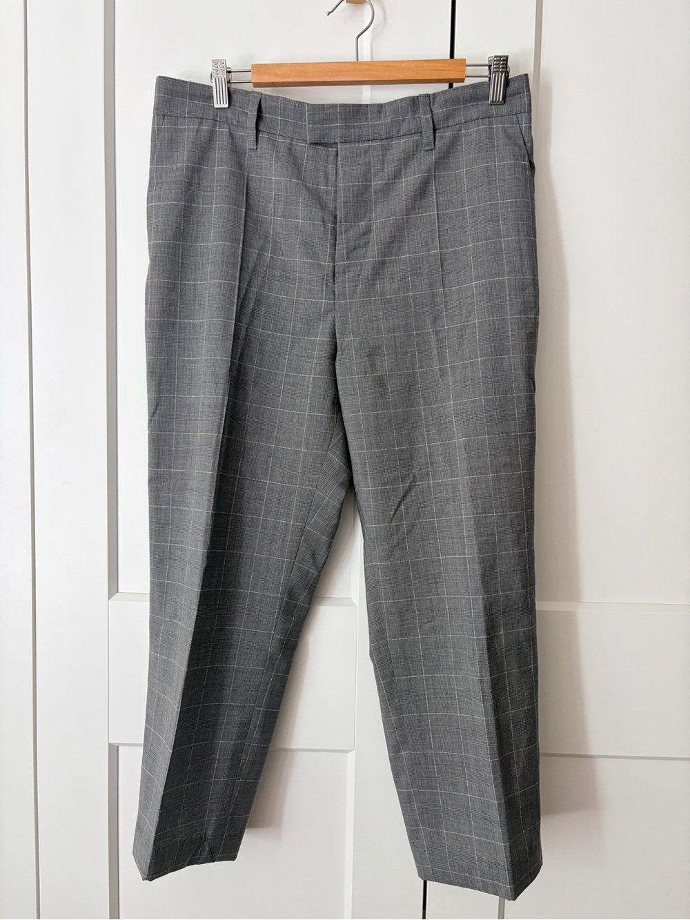 Zadig & Voltaire Gray Wool & Silk Blend Peter Check Dress Pants | 42